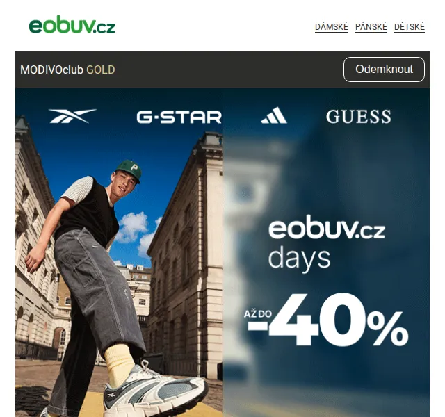 Eobuv.cz: Tenisky -40 % — duben 2026 | Nuslet.cz