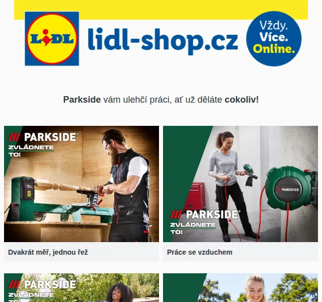 Lidl: Slevy na Parkside nářadí až 54 % – červen 2026 | Nuslet.cz