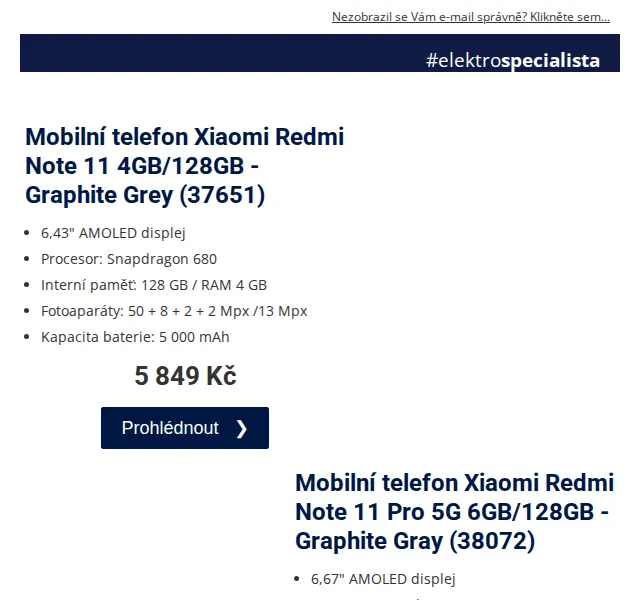 DATART: Xiaomi Redmi Note 11 od 5 849 Kč – červen 2026 | Nuslet.cz