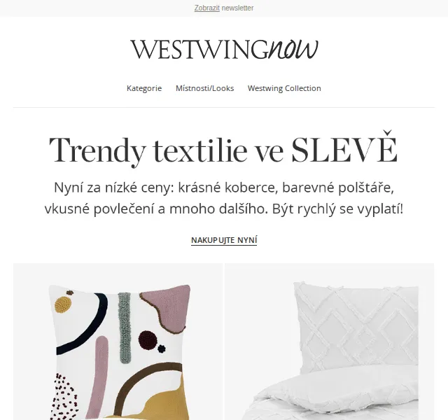 WestwingNow: Slevy na šatní skříně, zrcadla a exteriérový nábytek – červen 2026 | Nuslet.cz