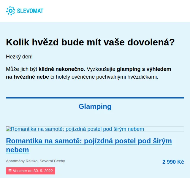 Slevomat: Glamping a 5* hotely – červen 2026 | Nuslet.cz