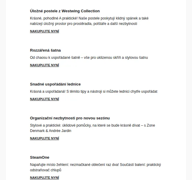 Westwing: stylové úložné postele a organizace – červen 2026 | Nuslet.cz