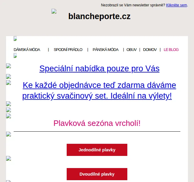 Blancheporte: Dárek ke každé objednávce – červenec 2026 | Nuslet.cz