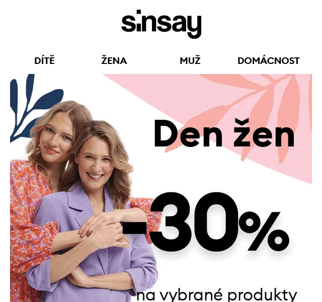 Sinsay: Sleva 30 % na vše – červen 2026 | Nuslet.cz