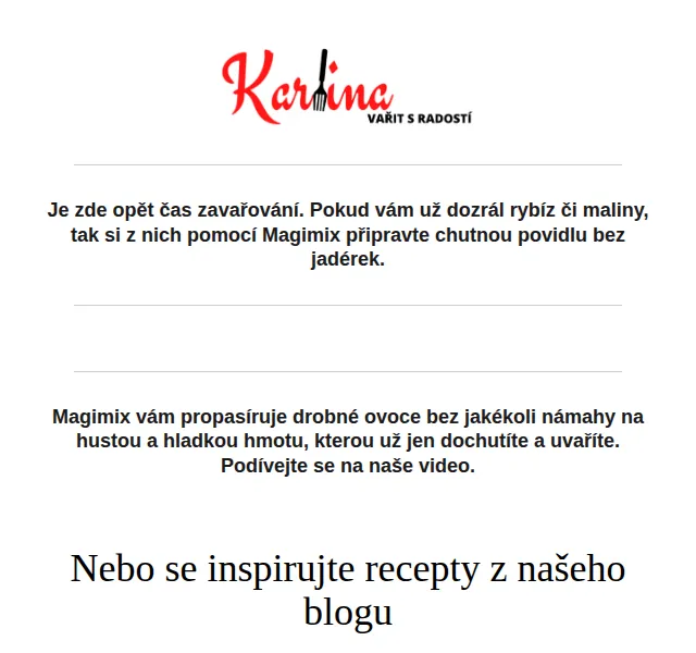 Karlina CZ: Magimix s váhou zdarma – červenec 2026 | Nuslet.cz