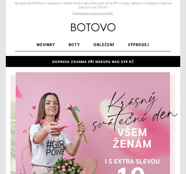 Botovo.cz: Krásný MDŽ s extra slevou 10 % na výprodej – březen 2026 | Nuslet.cz