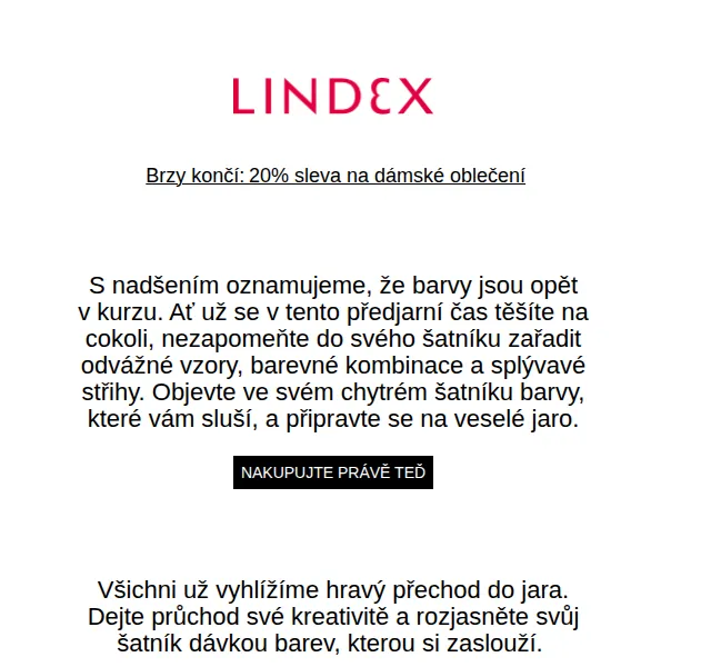 Lindex: 20% sleva na dámské oblečení – červen 2026 | Nuslet.cz