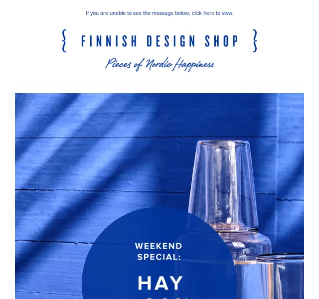 Finnish Design Shop: HAY –20 % – srpen 2026 | Nuslet.cz
