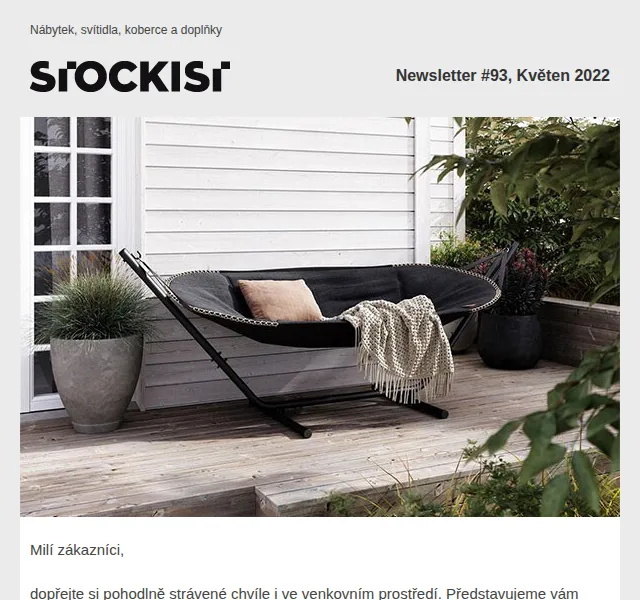 Stockist: Venkovní nábytek Vipp a pohovka Dandy se slevou 70 % – červen 2026 | Nuslet.cz