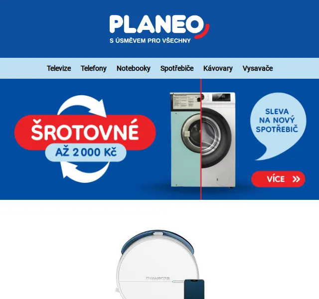 Planeo: Šrotovné a slevy až 2 000 Kč – červenec 2026 | Nuslet.cz