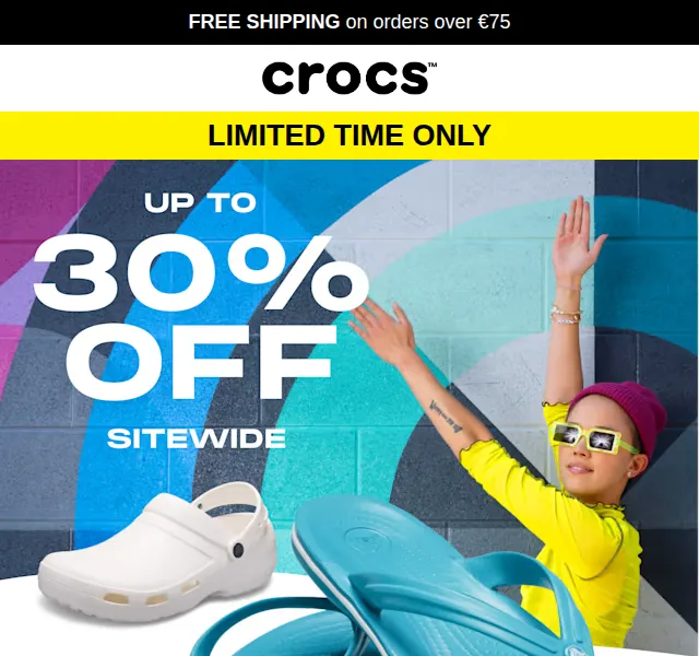 Crocs: Sleva až 30 % na celý sortiment – červen 2026 | Nuslet.cz