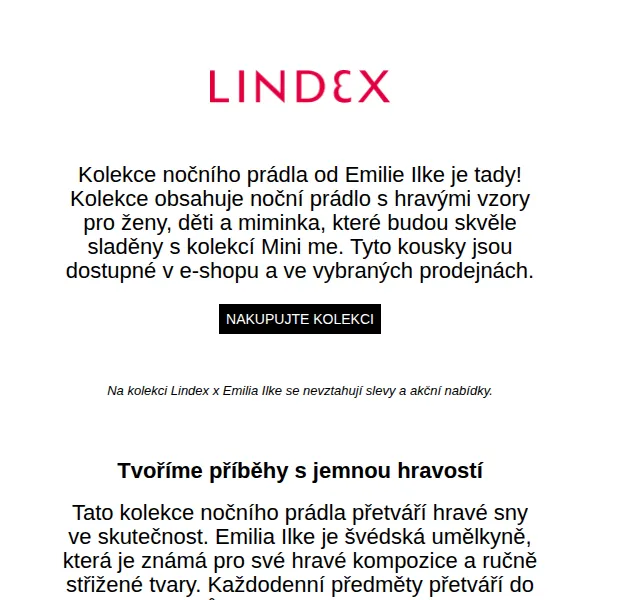 Lindex: Kolekce nočního prádla Lindex x Emilia Ilke – červen 2026 | Nuslet.cz