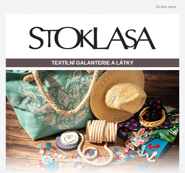 Stoklasa: Námořnický styl – bavlněné látky a doplňky – červen 2026 | Nuslet.cz