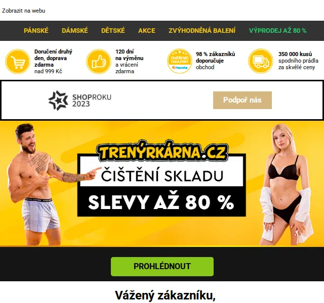 Lukáš z Trenýrkárna.cz: Výprodej až 80 % – červenec 2026 | Nuslet.cz