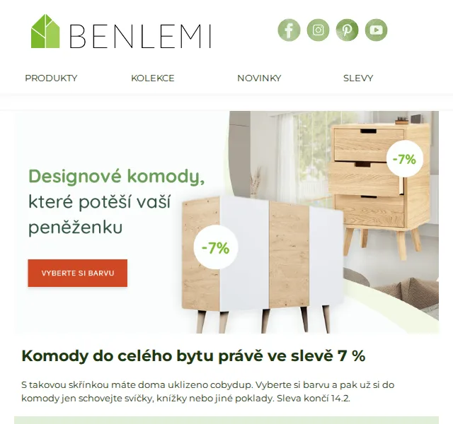 Michal z rodiny Benlemi: 7% na komody – červen 2026 | Nuslet.cz