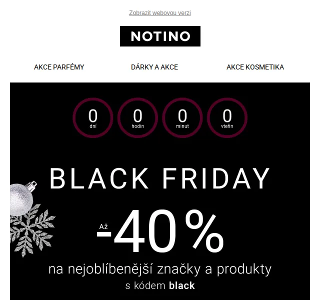 Notino: Black Friday 40% slevy – červen 2026 | Nuslet.cz