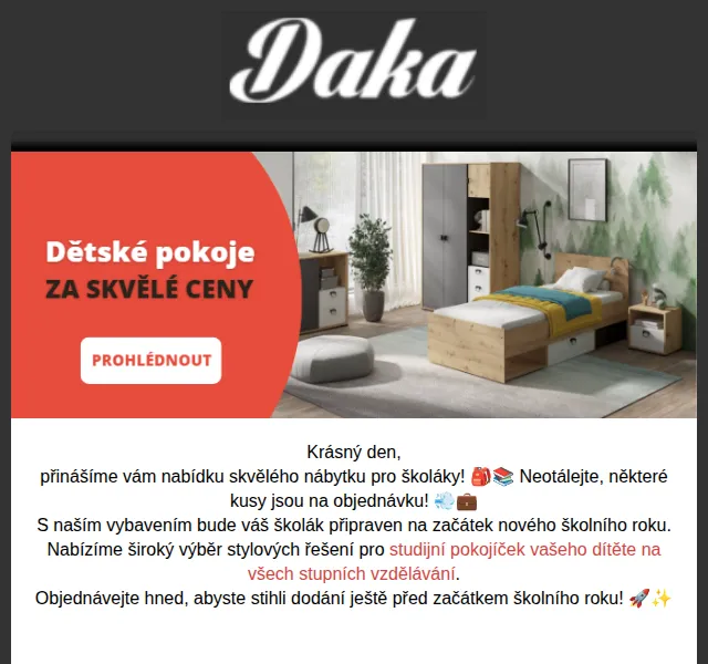 Dakanabytek: dětský nábytek pro školáky – červenec 2026 | Nuslet.cz
