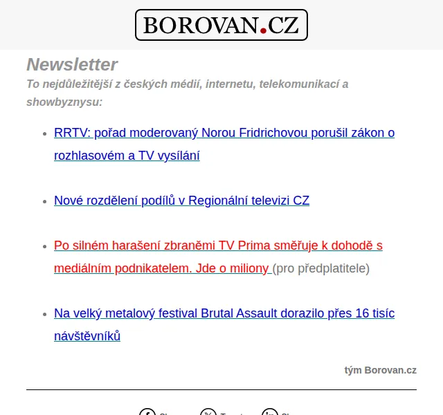 Aleš Borovan: Zprávy z médií a byznysu – červen 2026 | Nuslet.cz