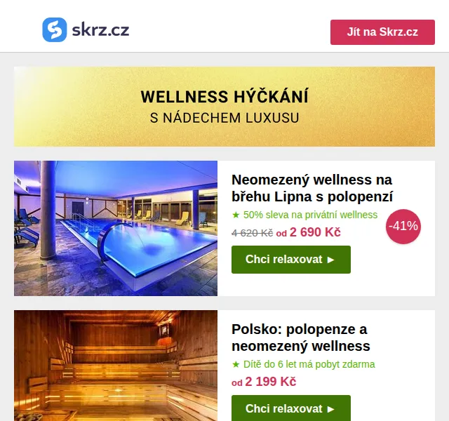 Vánoce na Skrz: Privátní wellness pro 2 od 699 Kč – červen 2026 | Nuslet.cz