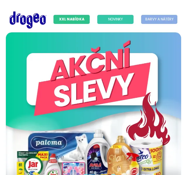 Drogeo: Avrilé gel, Paloma papír – sleva až 25 % | Duben 2026
