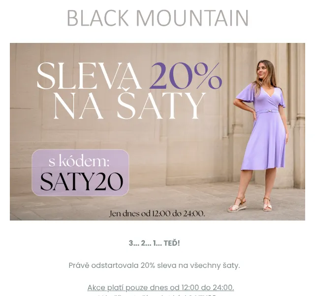 Black Mountain: Šaty se slevou 20 % – srpen 2026 | Nuslet.cz