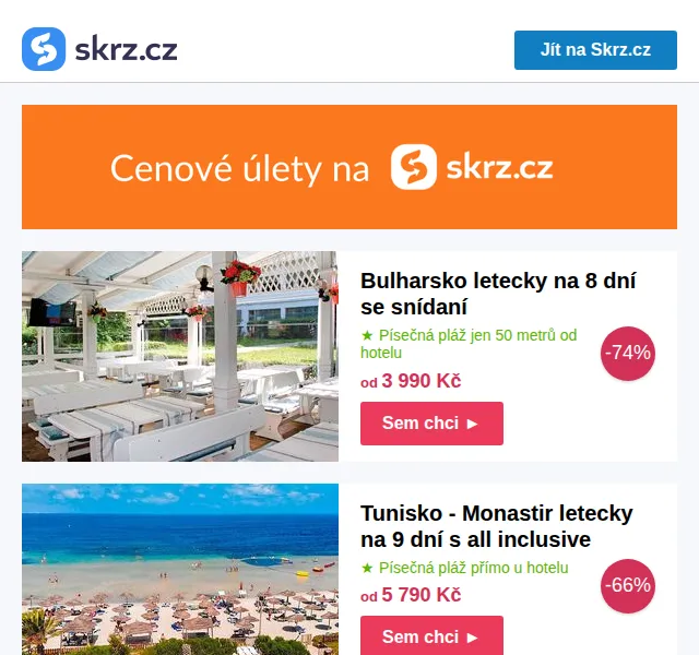 Skrz.cz: Last minute Bulharsko od 3 990 Kč – červen 2026 | Nuslet.cz