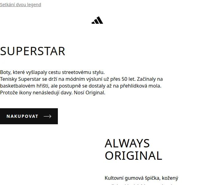 adidas: Superstar a Firebird – nová kolekce – červen 2026 | Nuslet.cz