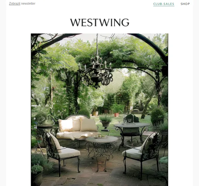 Westwing: Mystic Noir do zahrady a slevy – červen 2026 | Nuslet.cz