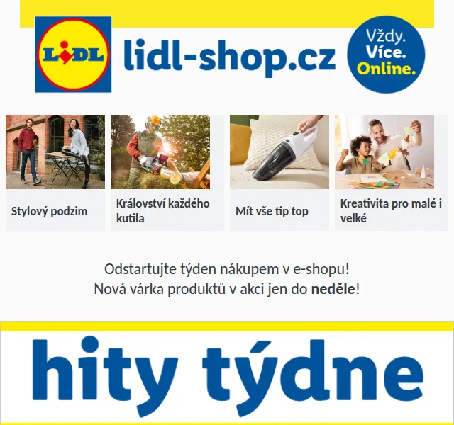 Lidl: Hity týdne – slevy až 35 % na dům a kutilství – listopad 2026 | Nuslet.cz