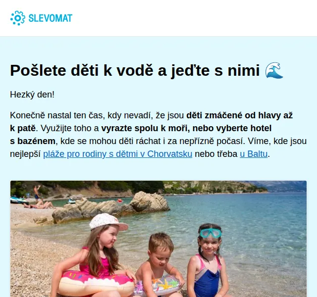 Slevomat: Dovolená s dětmi u moře – červen 2026 | Nuslet.cz