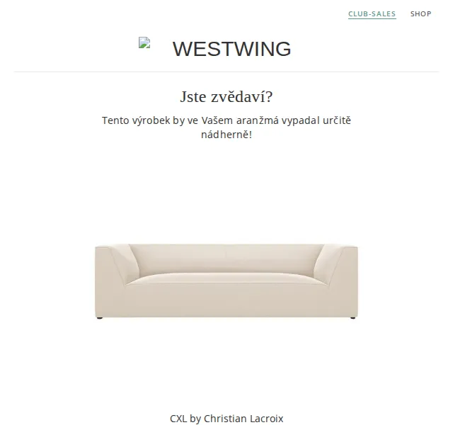 Westwing: Trojmístná pohovka Charles Beige za 23 299 Kč – červen 2026 | Nuslet.cz