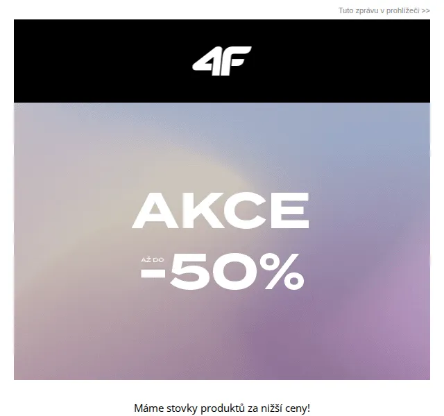 4Fstore: oblečení a doplňky až do -50 % – červen 2026 | Nuslet.cz