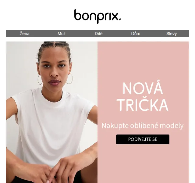 bonprix: Oblíbené trička a topy – červen 2026 | Nuslet.cz
