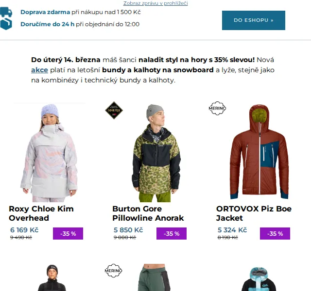 SNOWBOARD ZEZULA: -35 % na snow bundy a kalhoty – červen 2026 | Nuslet.cz