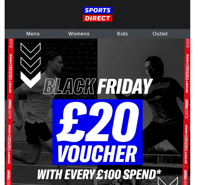 Sportsdirect: Dárky do 30 £ & 20 £ voucher – červen 2026 | Nuslet.cz