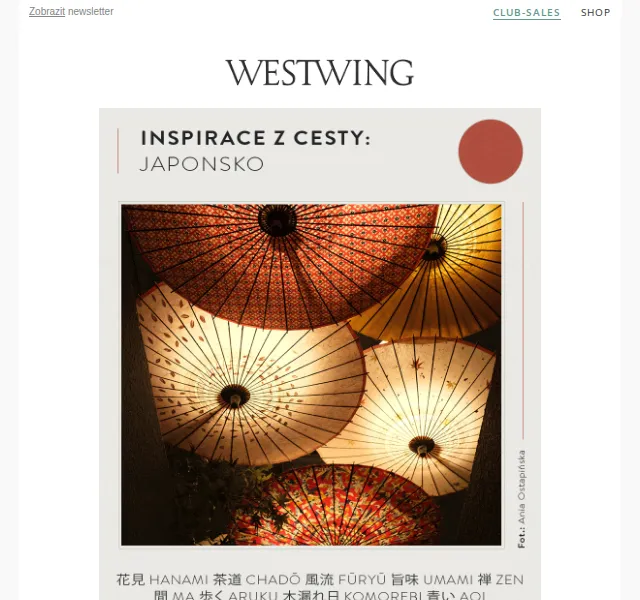 Westwing: Japonská inspirace a nové kolekce – červen 2026 | Nuslet.cz