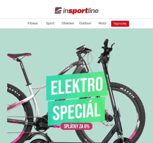 inSPORTline: Prémiová e-kola s dojezdem 150+ km od 21 990 Kč – červen 2026 | Nuslet.cz