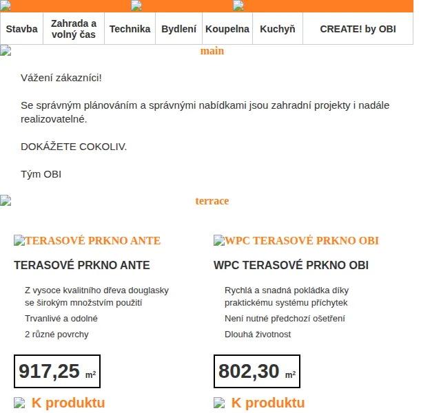 OBI Novinky: slevy na zahradní domky a terasová prkna – červen 2026 | Nuslet.cz