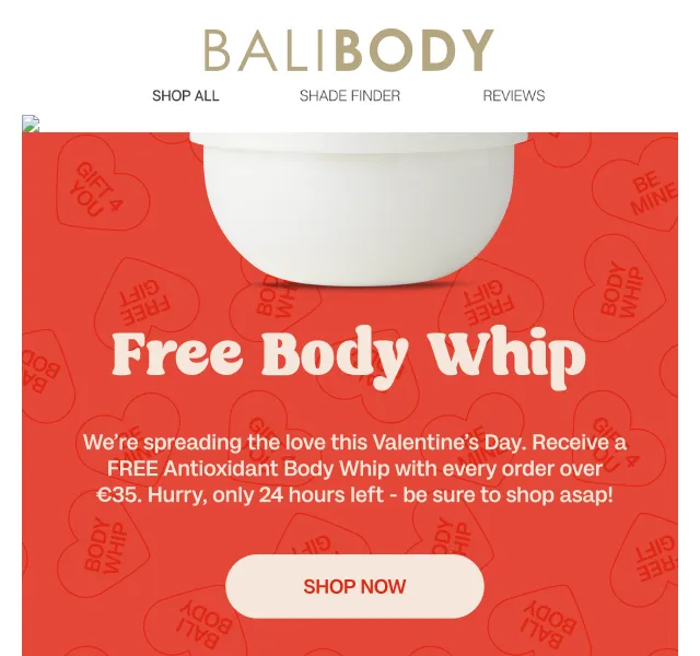 Bali Body: Zdarma Body Whip při nákupu nad 35 € – červen 2026 | Nuslet.cz