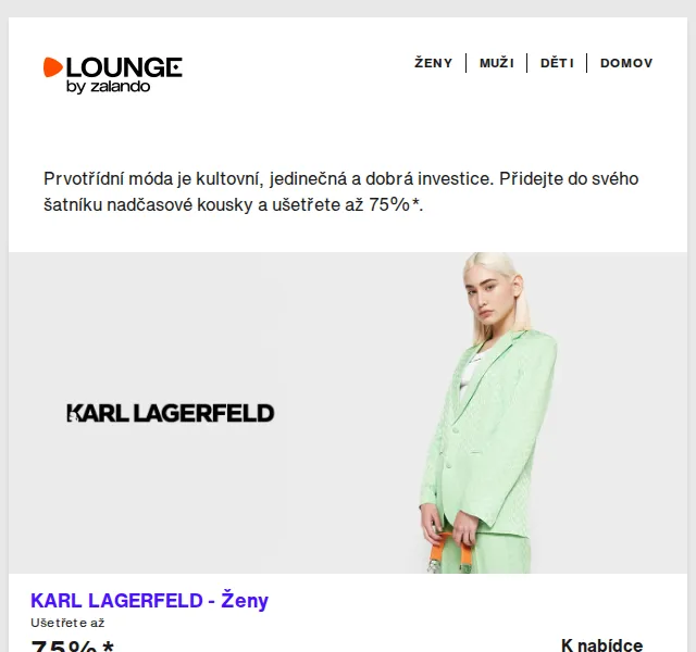 Lounge by Zalando: Karl Lagerfeld & Ralph Lauren – červen 2026 | Nuslet.cz