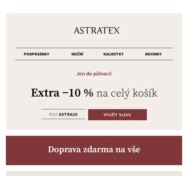 Astratex: Extra 10% sleva na celý košík – březen 2022 | Nuslet.cz