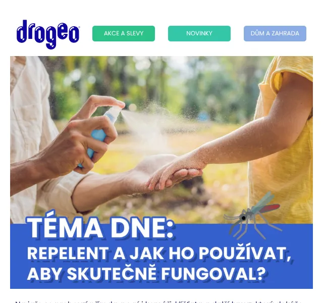 Drogeo: Repelenty a ochrana před hmyzem – duben 2026