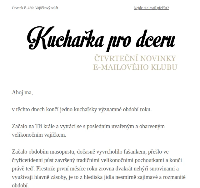 Florentýna - Kuchařka pro dceru: Sleva 22 % na velikonoční kuchařku – červen 2026 | Nuslet.cz