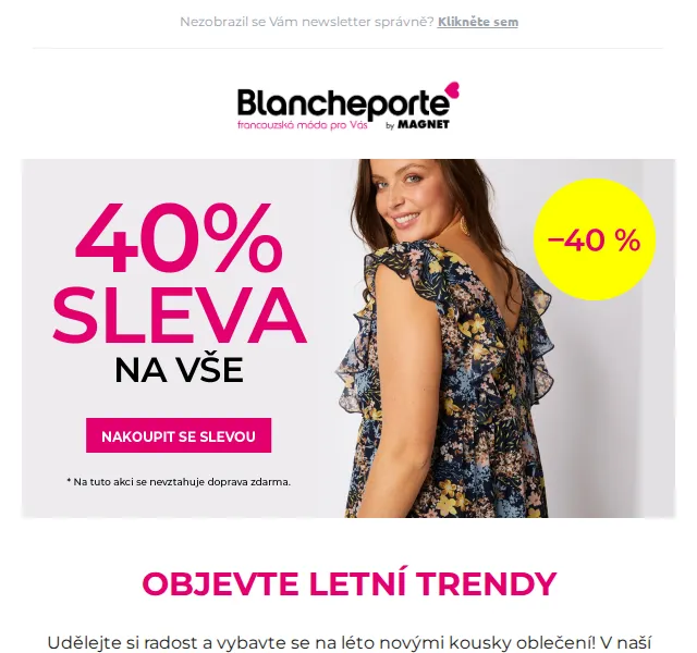 Blancheporte: Letní trendy s 40% slevou – červen 2026 | Nuslet.cz