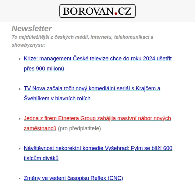Aleš Borovan: Novinky z médií a showbyznysu – červen 2026 | Nuslet.cz