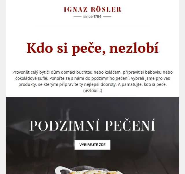 Ignazrosler.cz: Formy a nádobí na podzimní pečení – říjen 2026 | Nuslet.cz