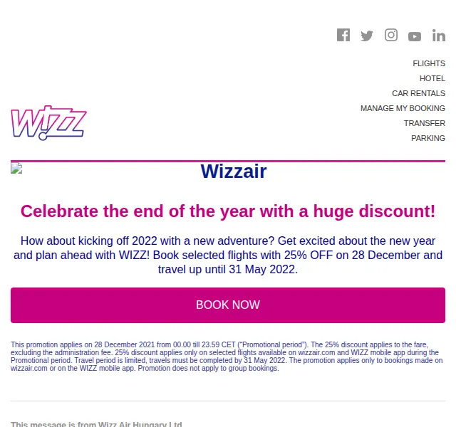 Wizz Air: 25% sleva na vybrané lety – červen 2021 | Nuslet.cz