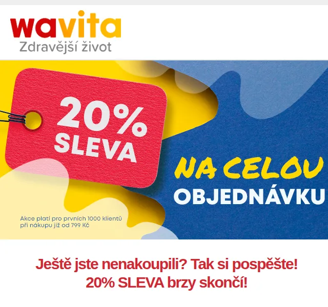 Wavita: SLEVA 20 % na vše – Walmark, Biopron, Proenzi – červen 2026 | Nuslet.cz