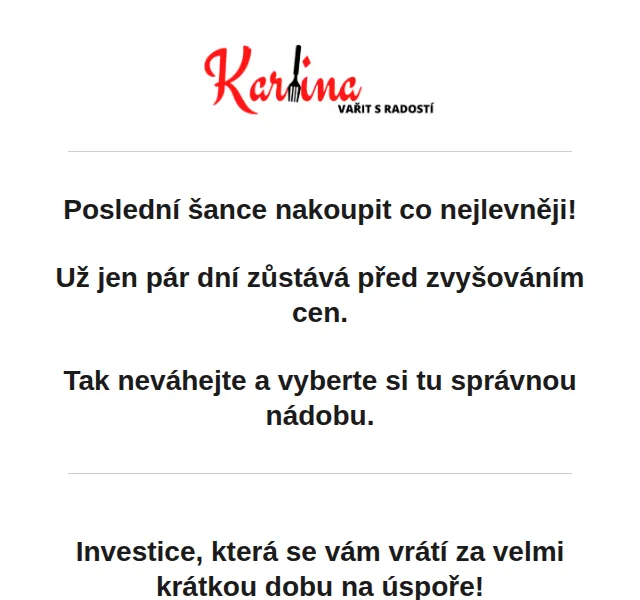 Karlina CZ: Poslední šance před zdražením – červen 2026 | Nuslet.cz
