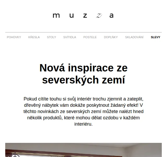 MUZZA: Nová kolekce severského nábytku – červen 2026 | Nuslet.cz